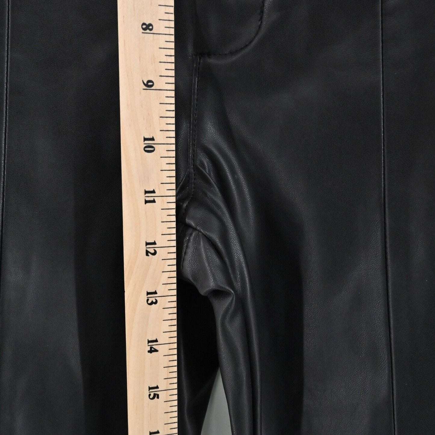 BLANKNYC Pants Womens Size 27 Black Faux Leather High Rise Flare Retro Grunge
