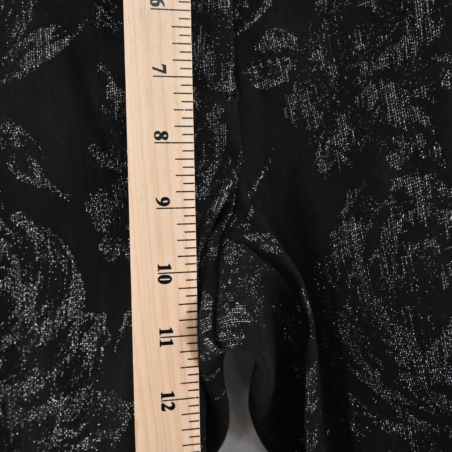WHBM Brocade Floral Pants Womens 4 Jacquard Floral Tuxedo Silver Button Metallic