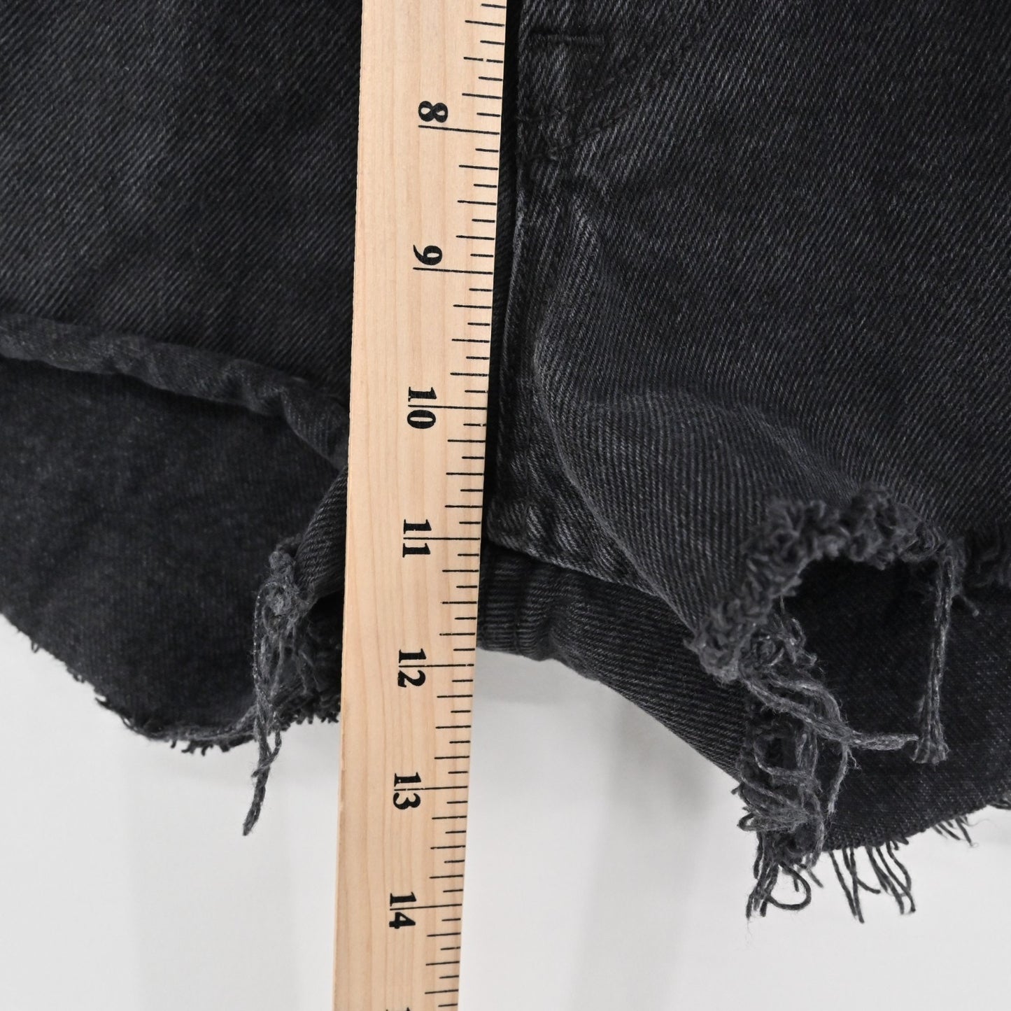 GRLFRND Womens Karolina Blackhearts Denim Shorts Size 27 Cutoff High Rise Jean