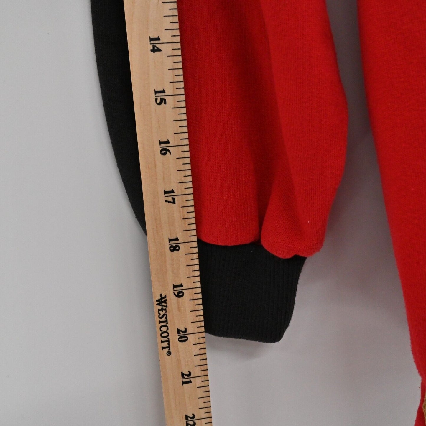 Vtg MONDI Sweatshirt Womens Sz EUR 34 Red Black Cotton Half Zip Sports Logo 90s
