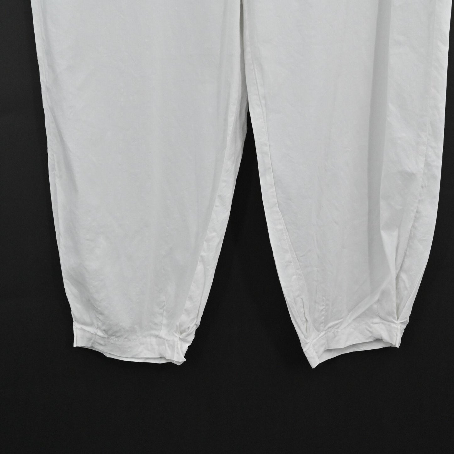 EILEEN FISHER Womens Organic Linen Pants Sz L Cropped White High Rise Lagenlook