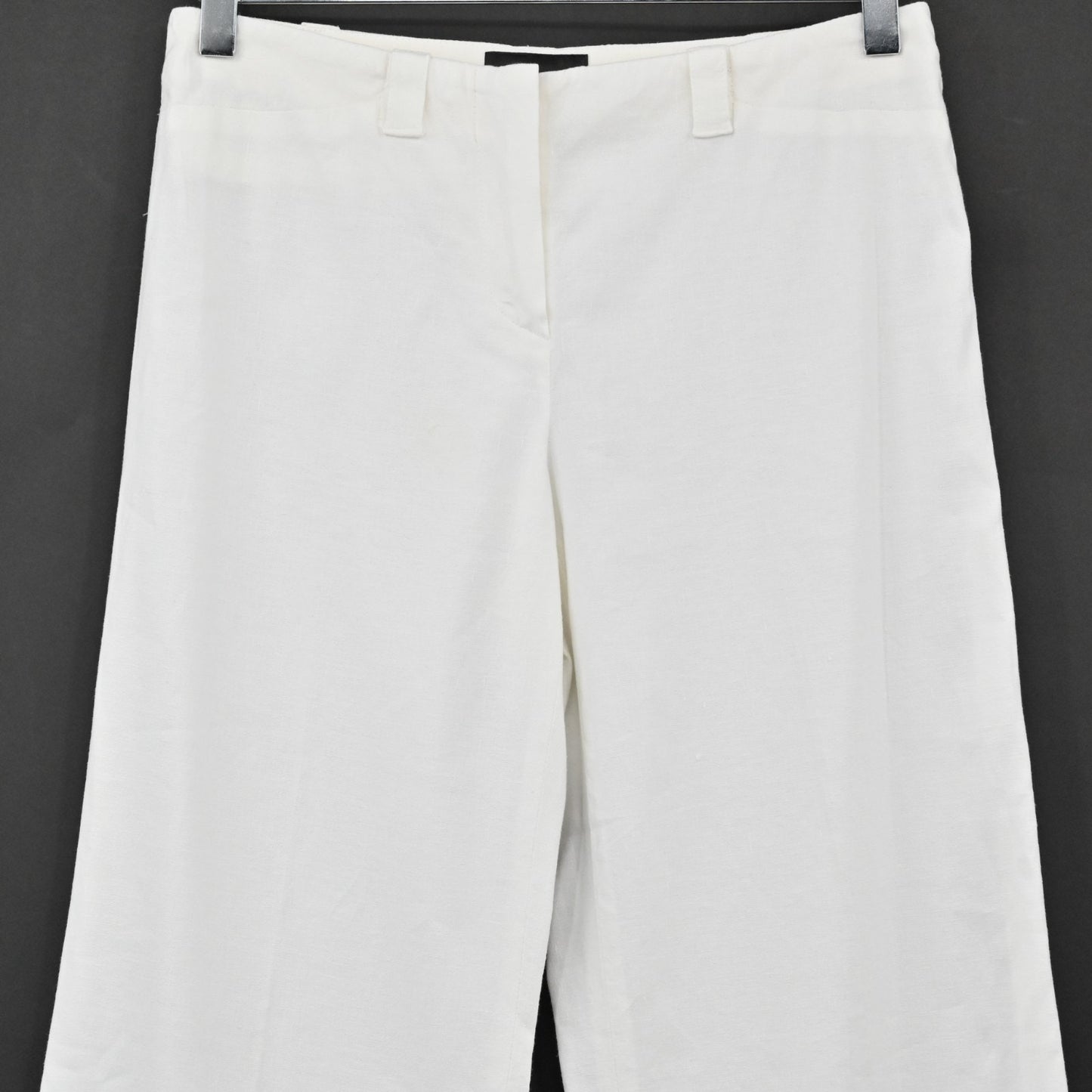 Vtg EMPORIO ARMANI Womens Pants Size 8 White Wide Leg Mid Rise Trousers Casual