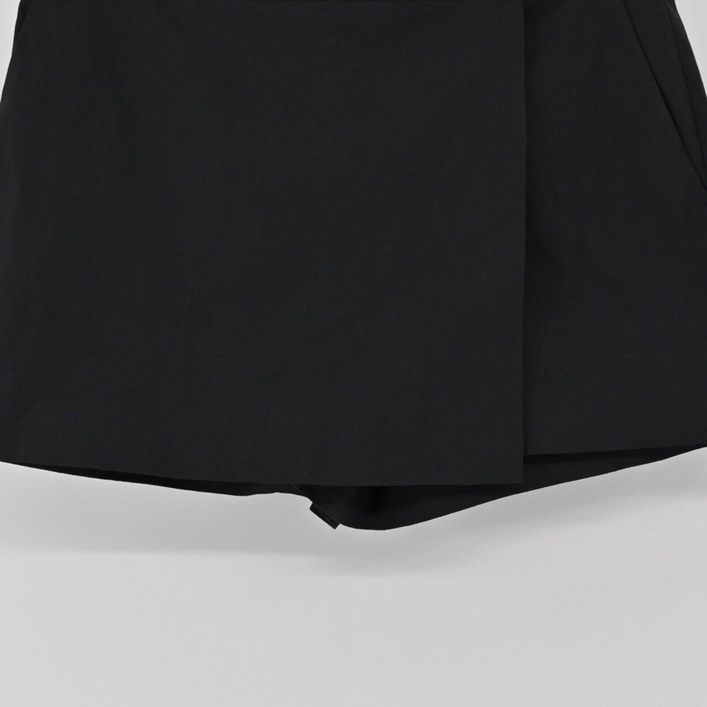THEORY Skort Womens Sz 8 Black Cotton Blend Stretch High Rise Rileena Mini Wrap