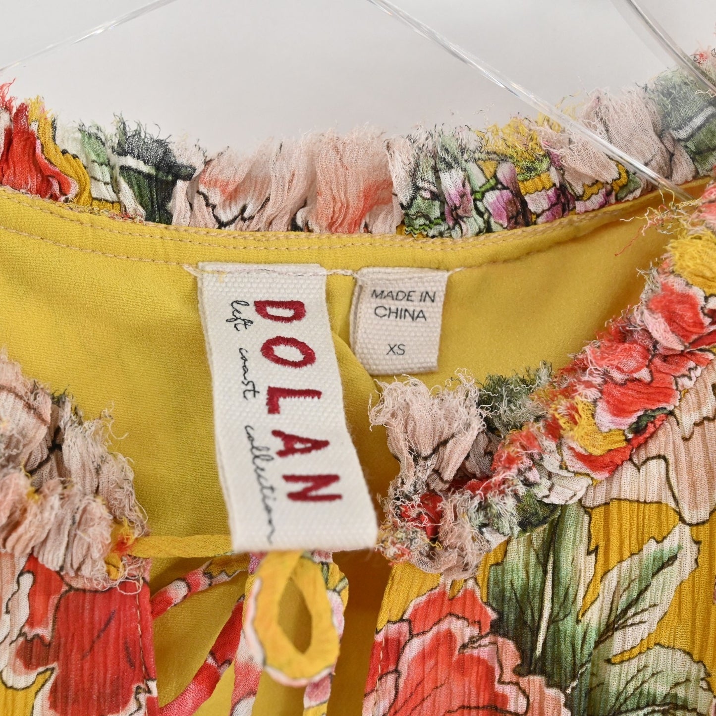 Anthropologie Dolan Ellory Dress Size XS Silk Floral Ruffle Flutter Sleeve Boho
