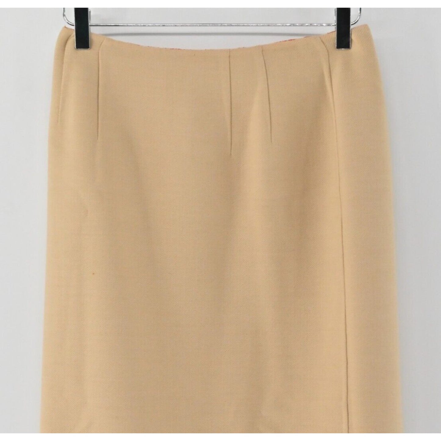 Vtg Reversible Skirt Womens Sz S Orange Tan Tweed Knee Length Wrap Retro 60s 70s