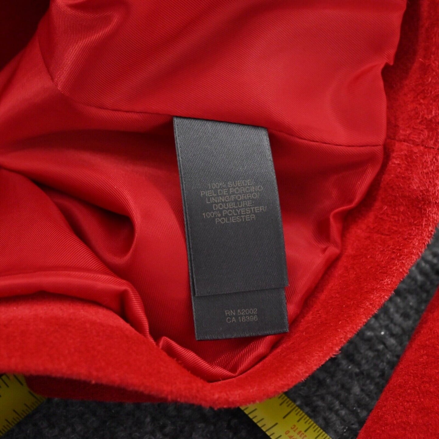 LIZ CLAIBORNE Jacket Womens Size M Suede Leather Red Button Front Retro 00s Y2K