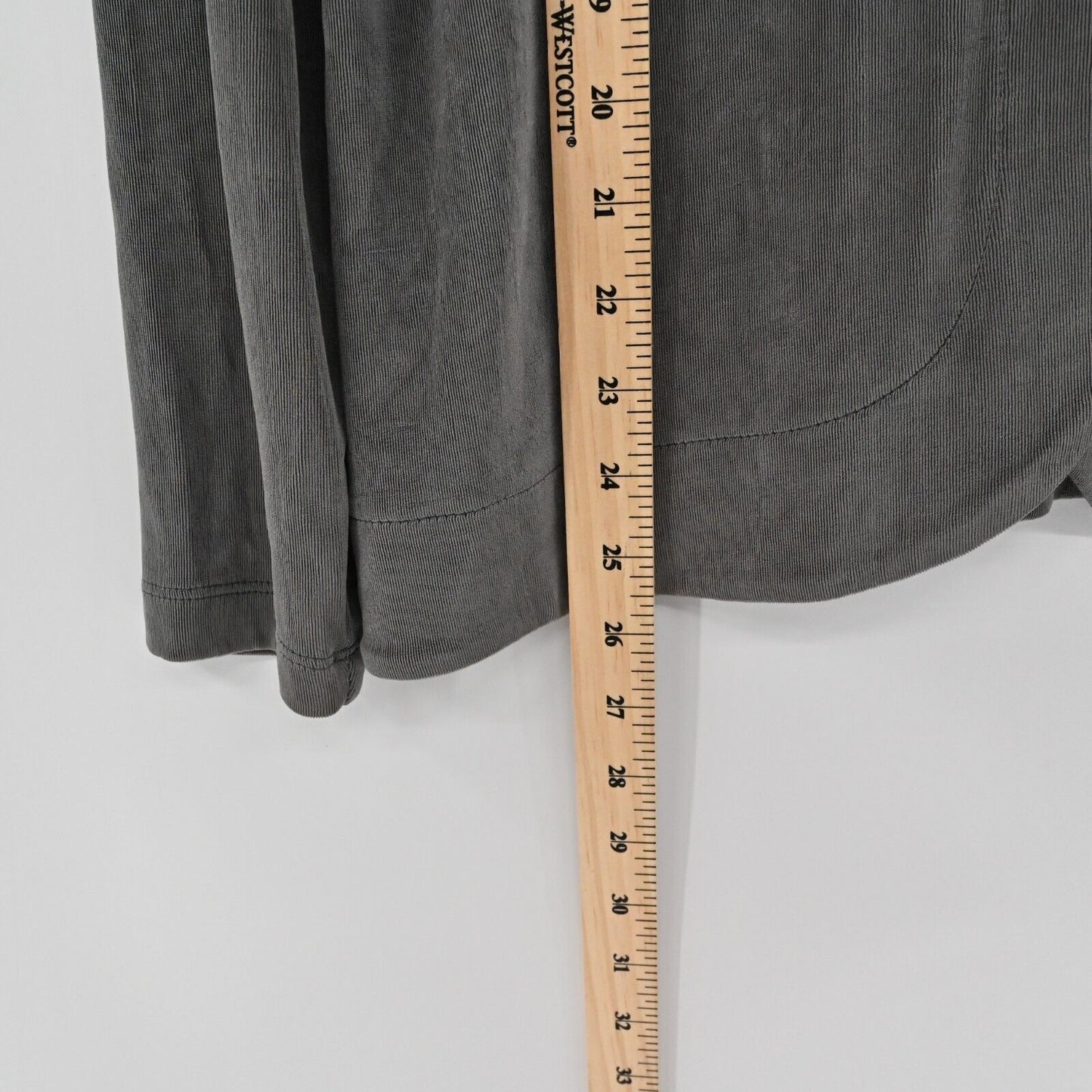 CHICOS Sweater Womens Sz M Travelers Collection Slinky Knit Jacket Grey Capsule
