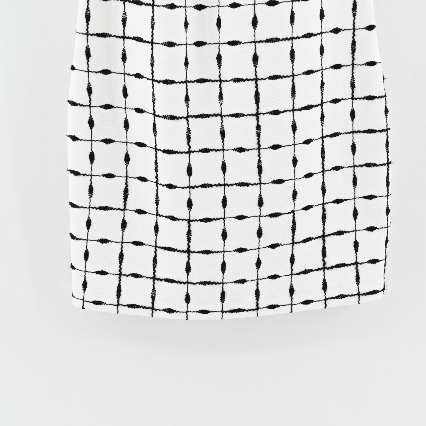 BADGLEY MISCHKA Dress Sz 10 Belle White Black Windowpane Print Cap Sleeve Retro