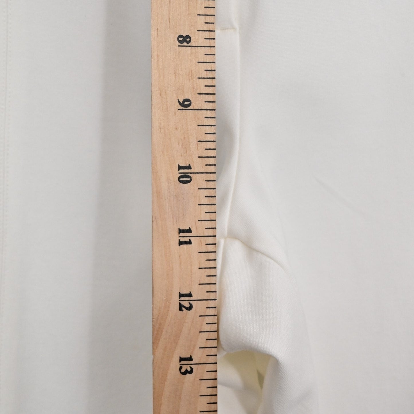 J MCLAUGHLIN Womens Pants Size 12 White High Rise Straight Stretch Slit Hem