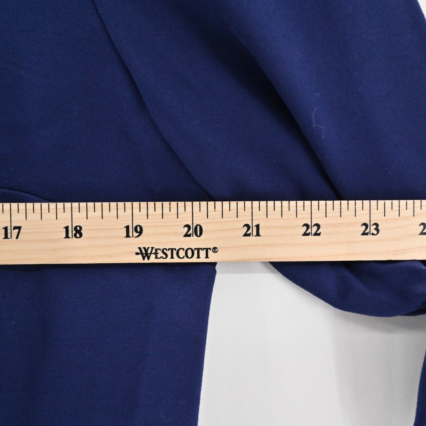 ANNE KLEIN Womens Blue Knit Dress Size M Shift Stripe Bell Sleeve Pockets NEW