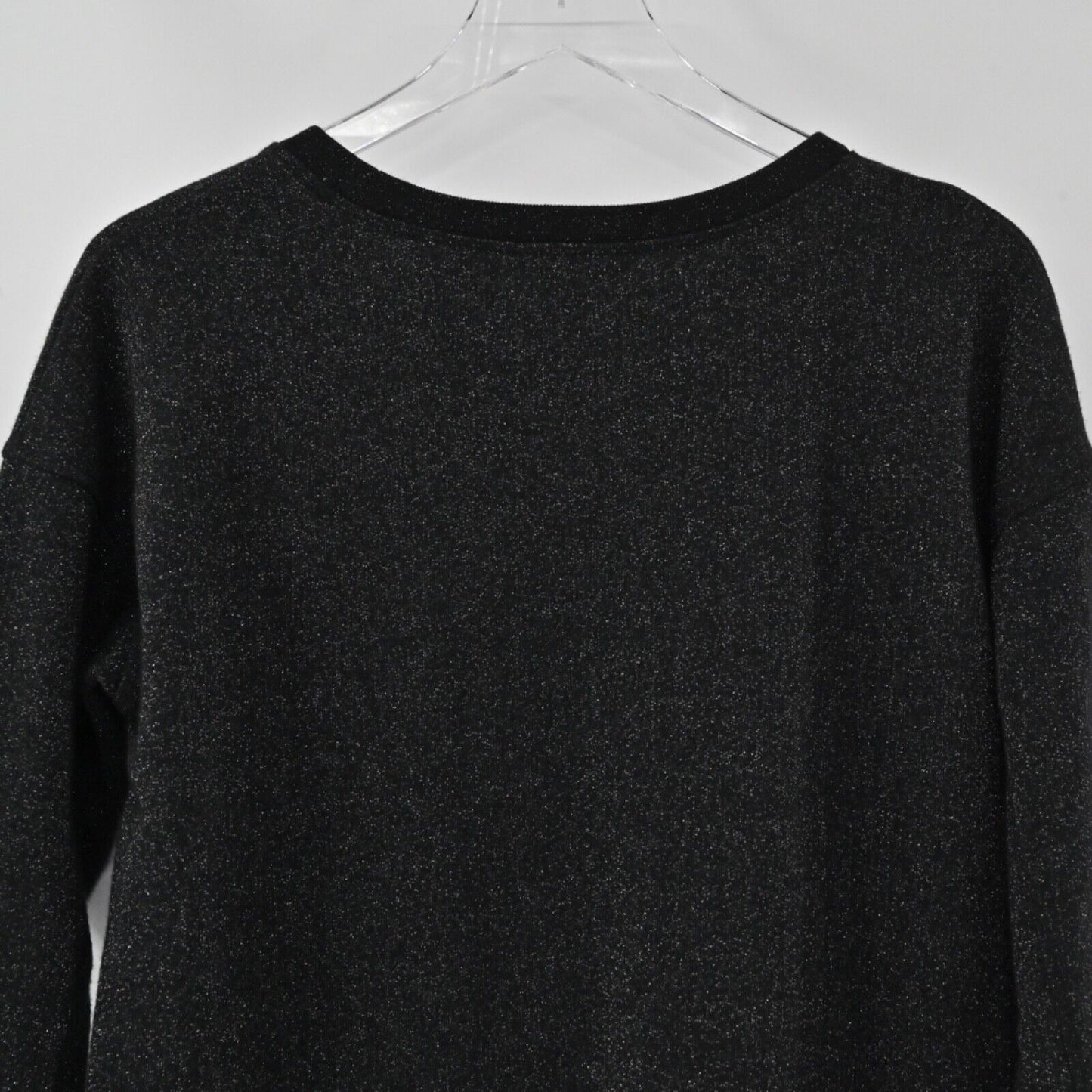 AMERICAN EAGLE Sweater Womens Size M Black Shimmer Cotton Blend Sweatshirt Style