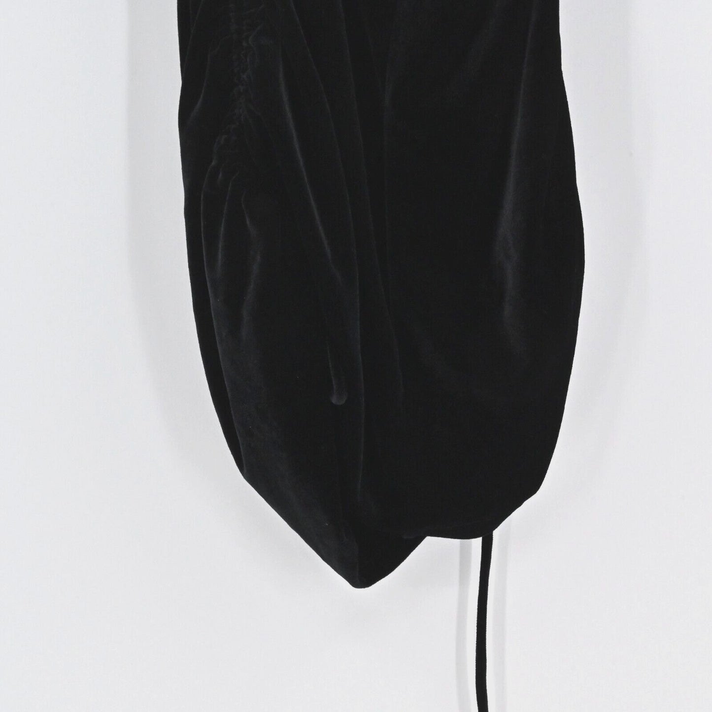 ZARA Dress Womens Size Small Black Strappy Halter Mini Velvet Cowl Cinched Sides
