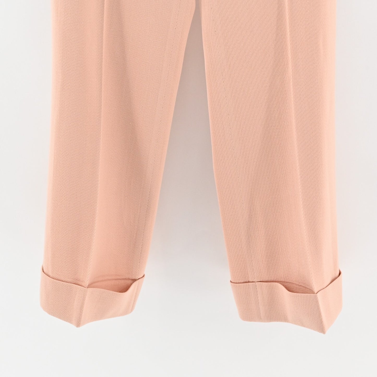 LUCA LUCA Pants Womens Size 44 Wool Solid Peach Cuffed Hem Relaxed Leg Trousers