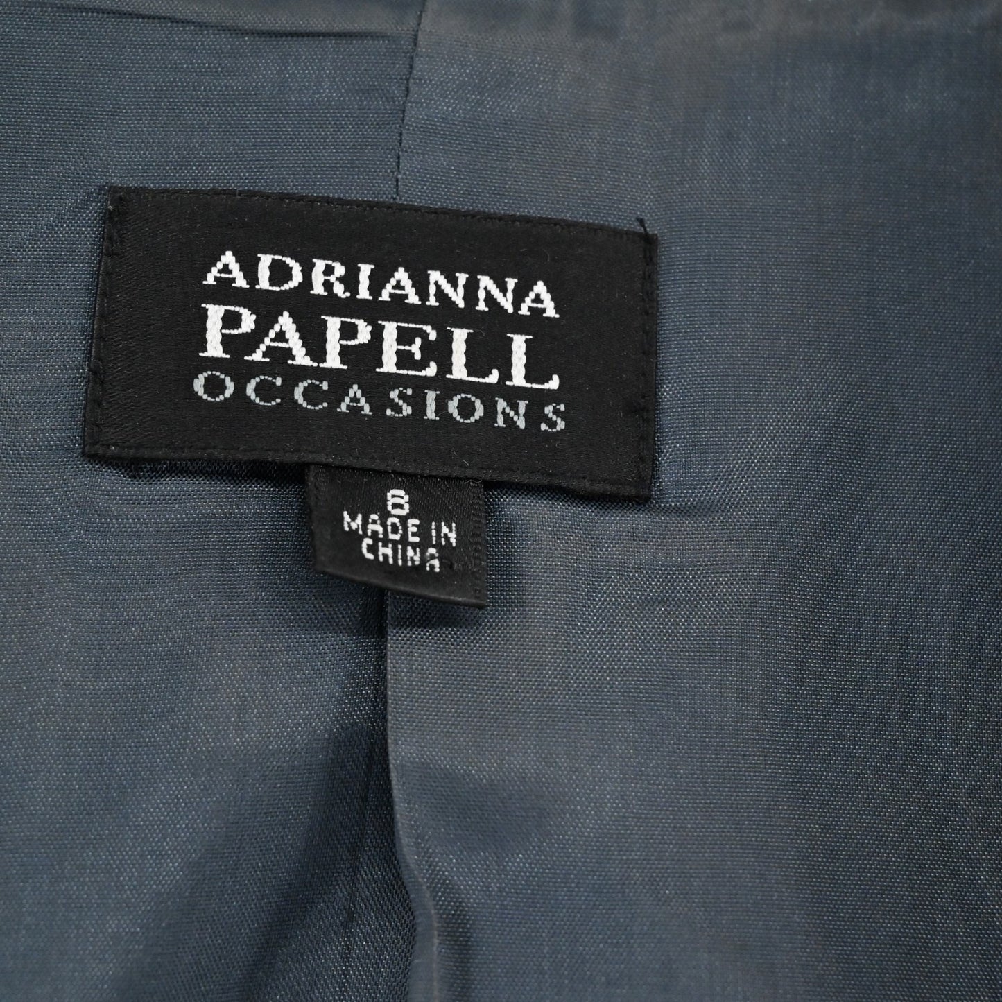 Adrianna Papell Womens Gray Cropped Bolero Jacket Size 8 Open Front 3/4 Sleeve