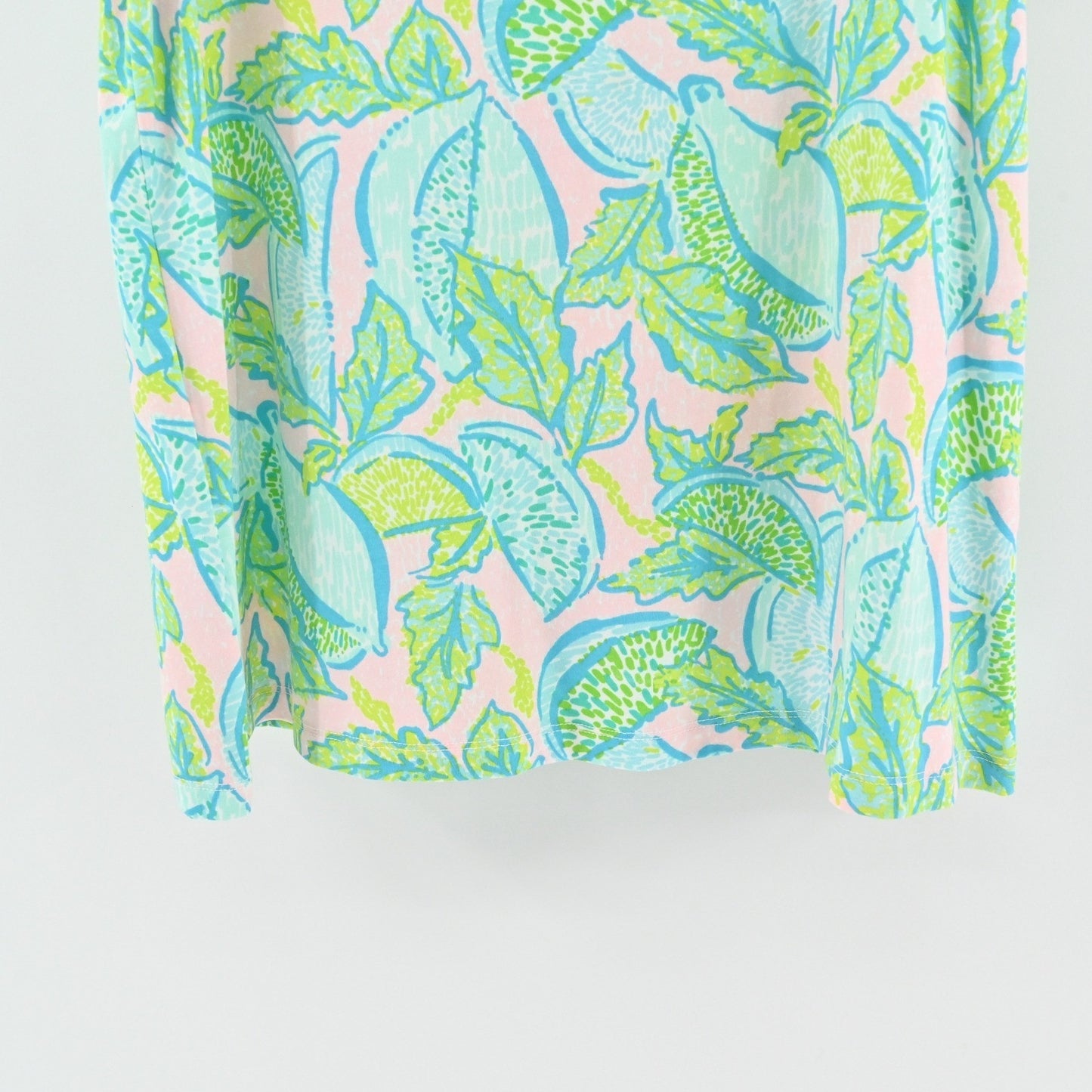Lilly Pulitzer Kristen Top Size XL Vitamine Sea Citrus Green Blue Sleeveless
