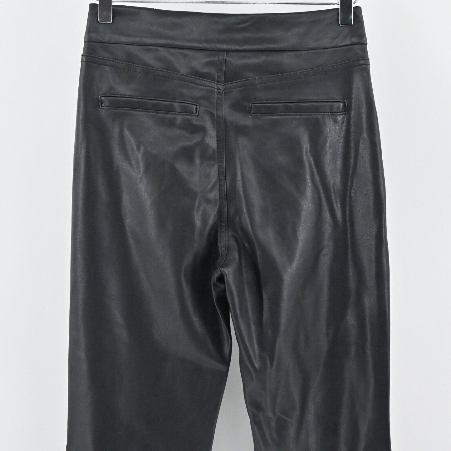 BLANKNYC Pants Womens Size 27 Black Faux Leather High Rise Flare Retro Grunge