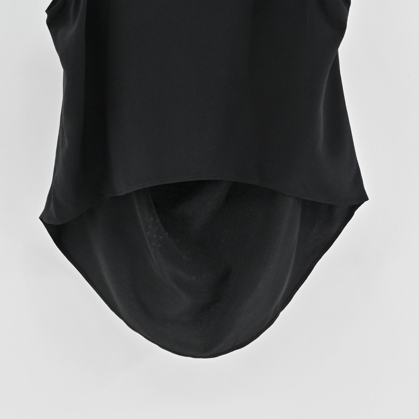 Ramy Brook Womens Debi Silk Tank Top Size L Draped Neck Rhinestone Black Blouse