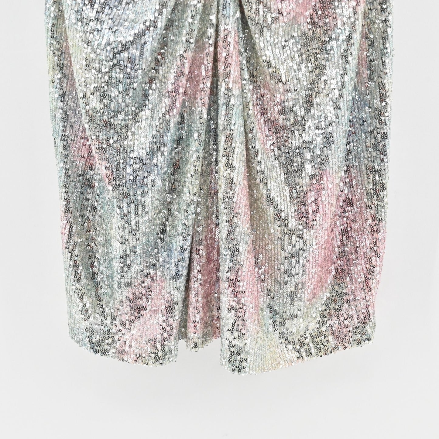 NICOLE MILLER Tiffany Sequin Dress Sz 6 Pastel Tie Dye Sleeveless Twist Mini NEW