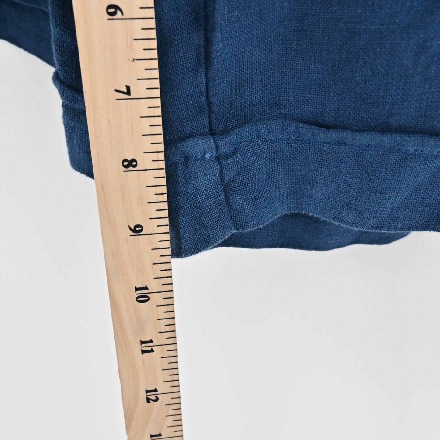 POETRY Shorts Womens Size 16 Solid Blue Linen High Waisted Casual Coastal NEW