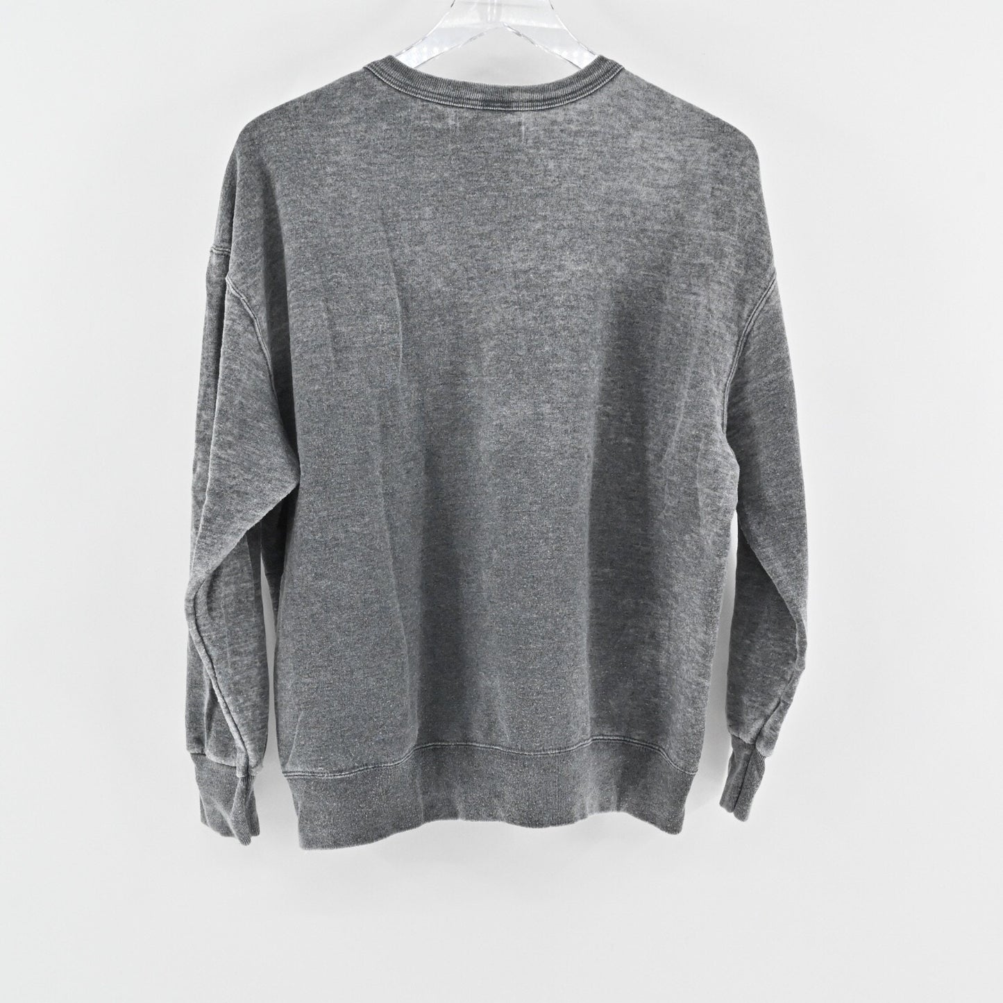 REFORMATION Womens Give Me Space Graphic Sweatshirt Sz L Gray Burnout Grunge USA