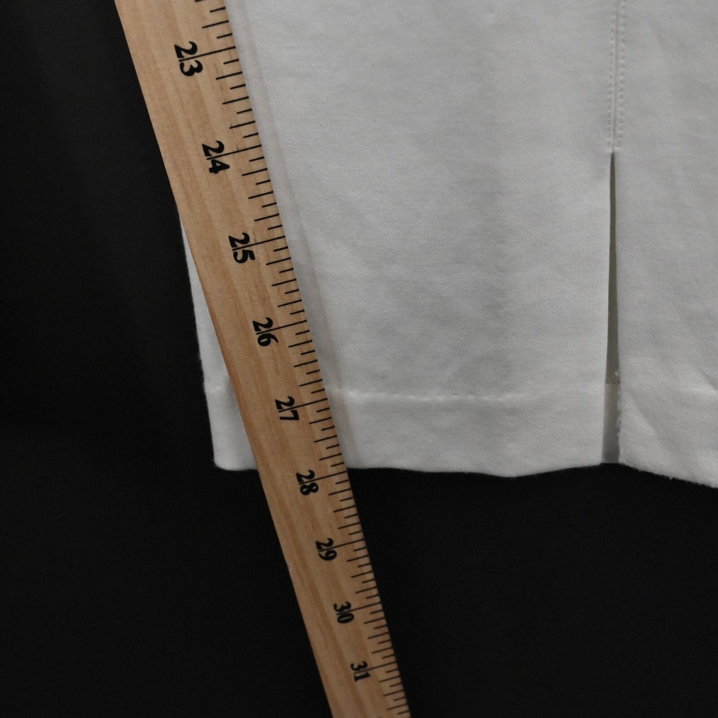 J MCLAUGHLIN Womens Pants Size 12 White High Rise Straight Stretch Slit Hem