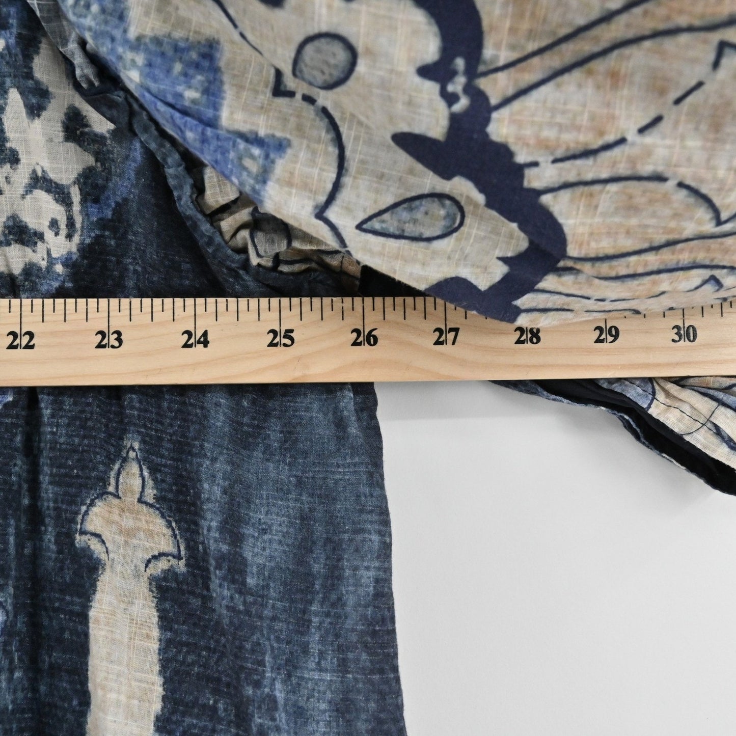 Anthropologie Let Me Be Puff Sleeve Patchwork Shirt Dress Sz XL Tiered Midi Boho