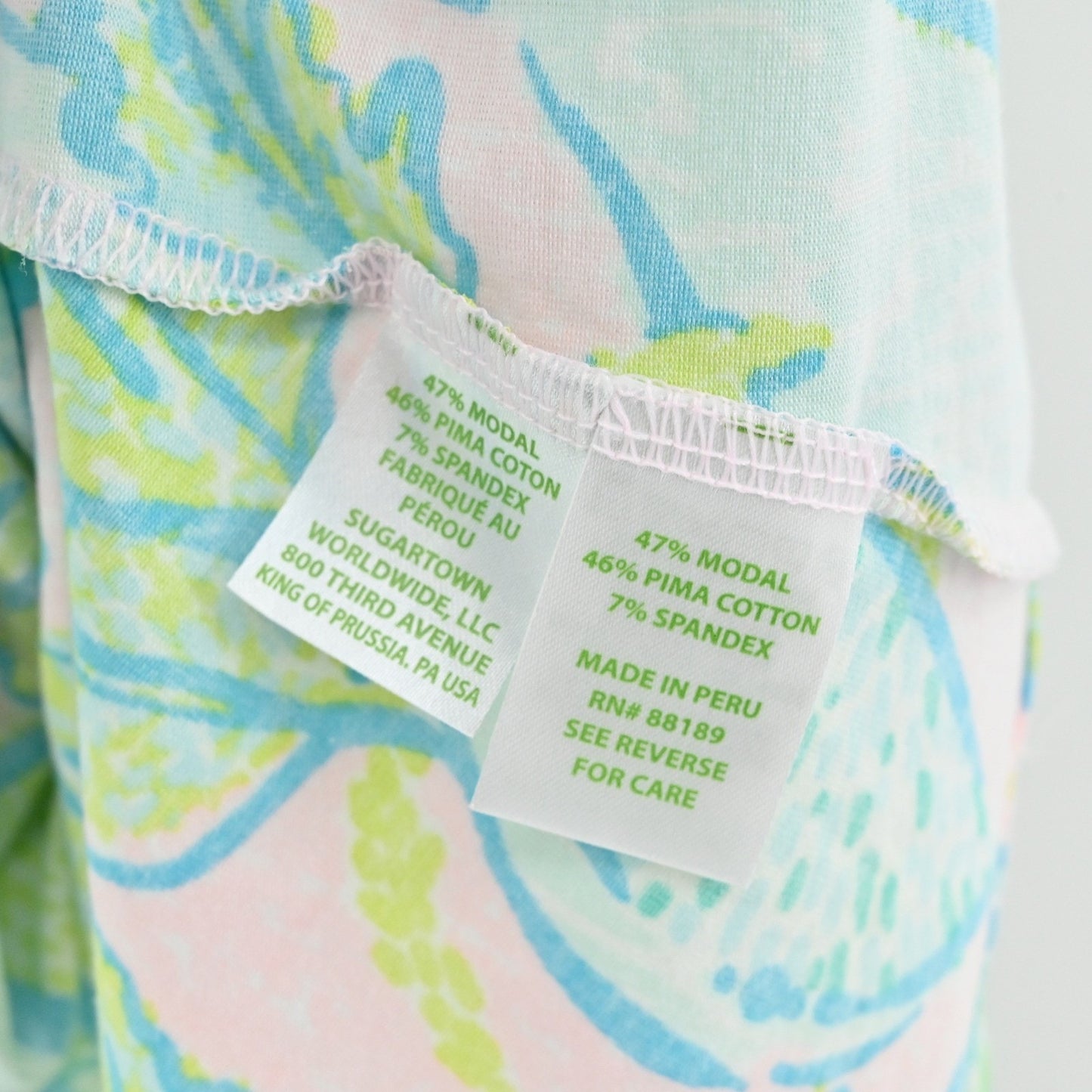 Lilly Pulitzer Kristen Top Size XL Vitamine Sea Citrus Green Blue Sleeveless