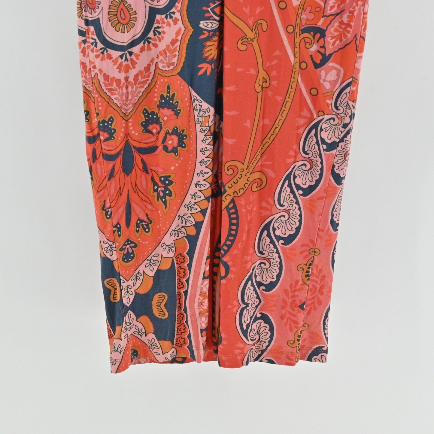 Anthropologie Farm Rio Giannina Knit Midi Dress Size S Bohemian Paisley Fitted