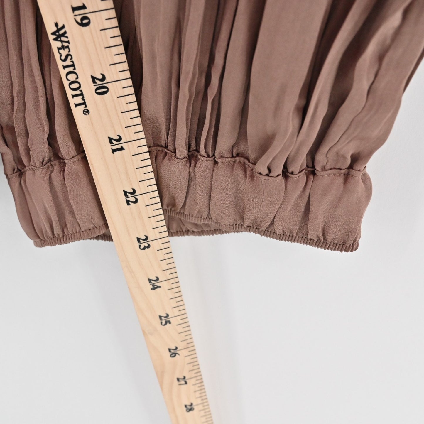 ANTHROPOLOGIE Womens Bria Joggers Size M Satin Brown Pleated SATURDAY SUNDAY