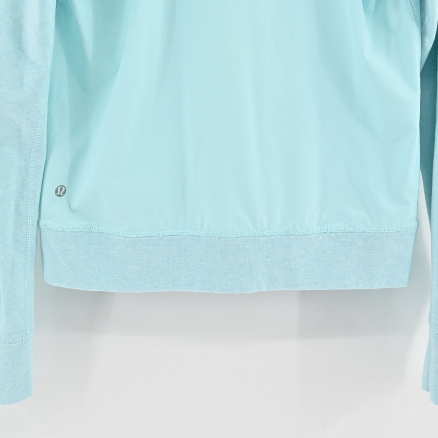 LULULEMON Voyage Pullover Top Womens Size M Aquamarine Blue Stretch French Terry