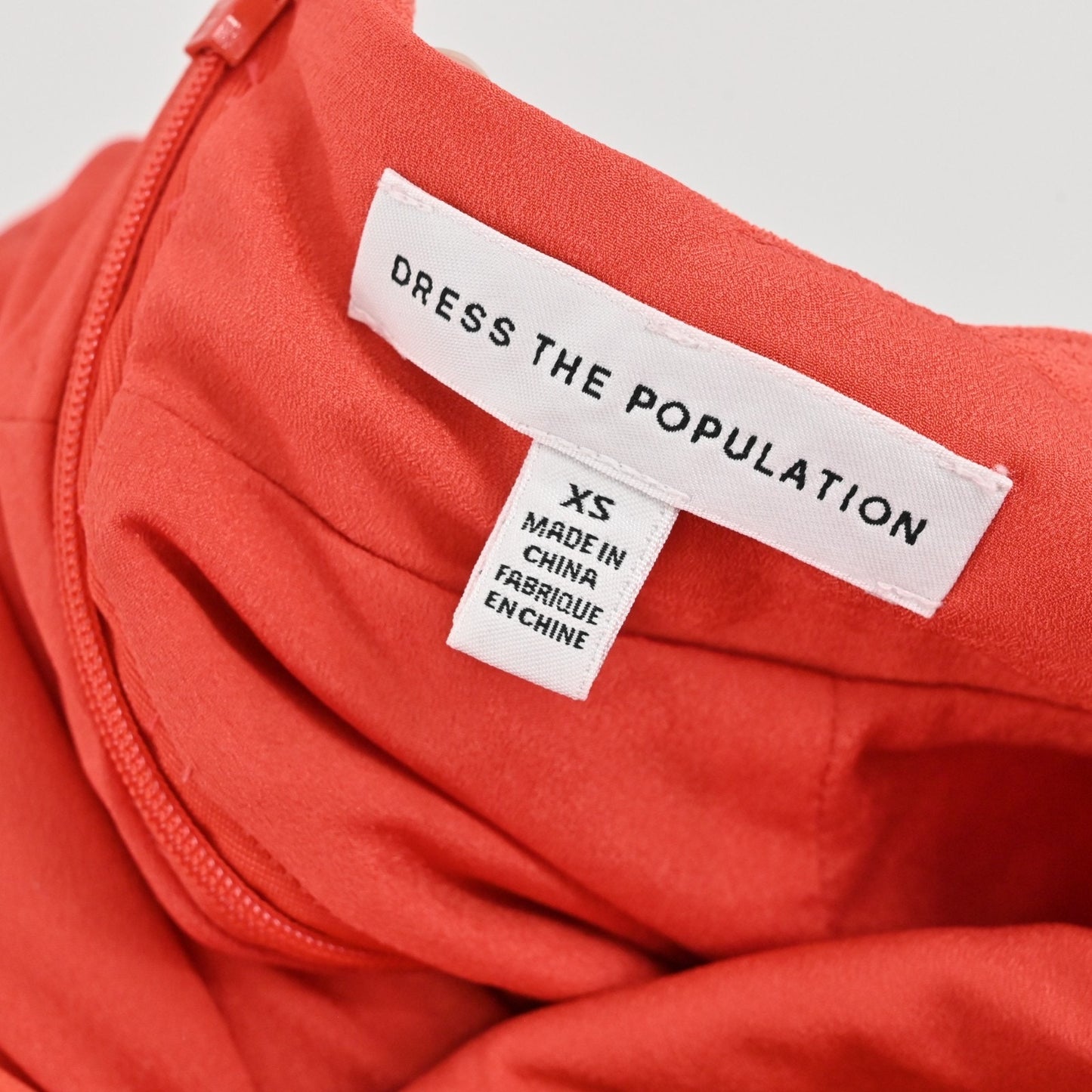 Dress The Population Alexi Halter Romper Womens Size XS Open Back VNeck Poppy