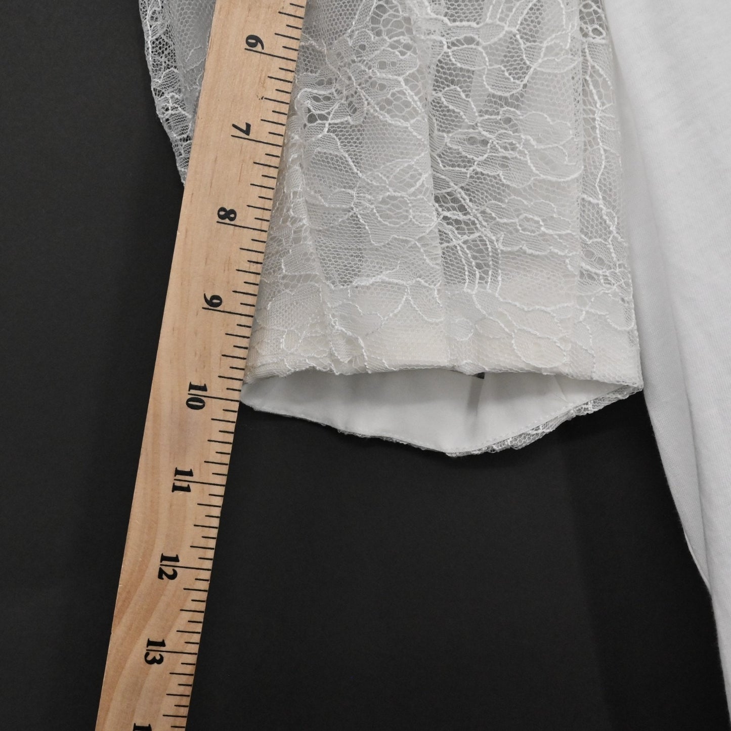 Alice Olivia Womens Posey Top Size XS White Lace Silk Puff Sleeve Chic Blouse