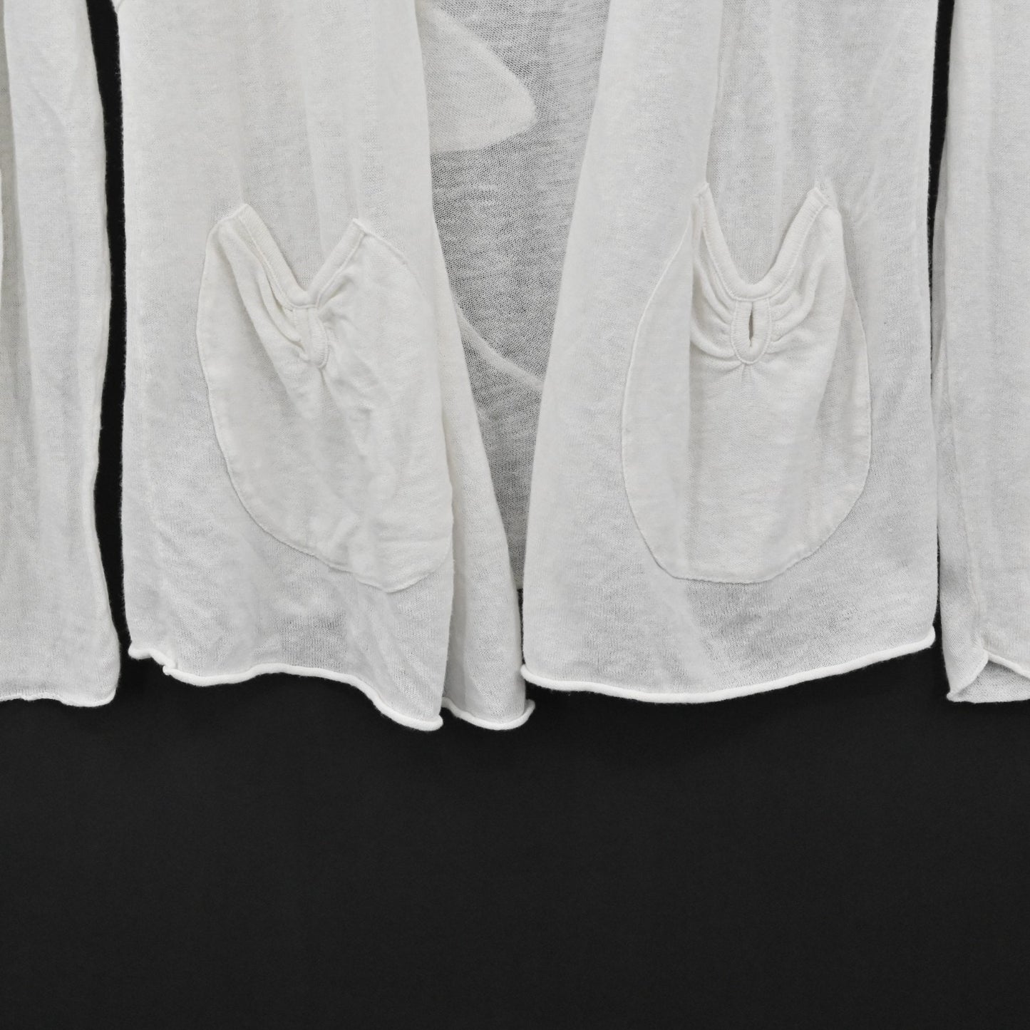 Anthropologie Sparrow Cardigan Sweater Womens Size S Linen Cotton White Flower