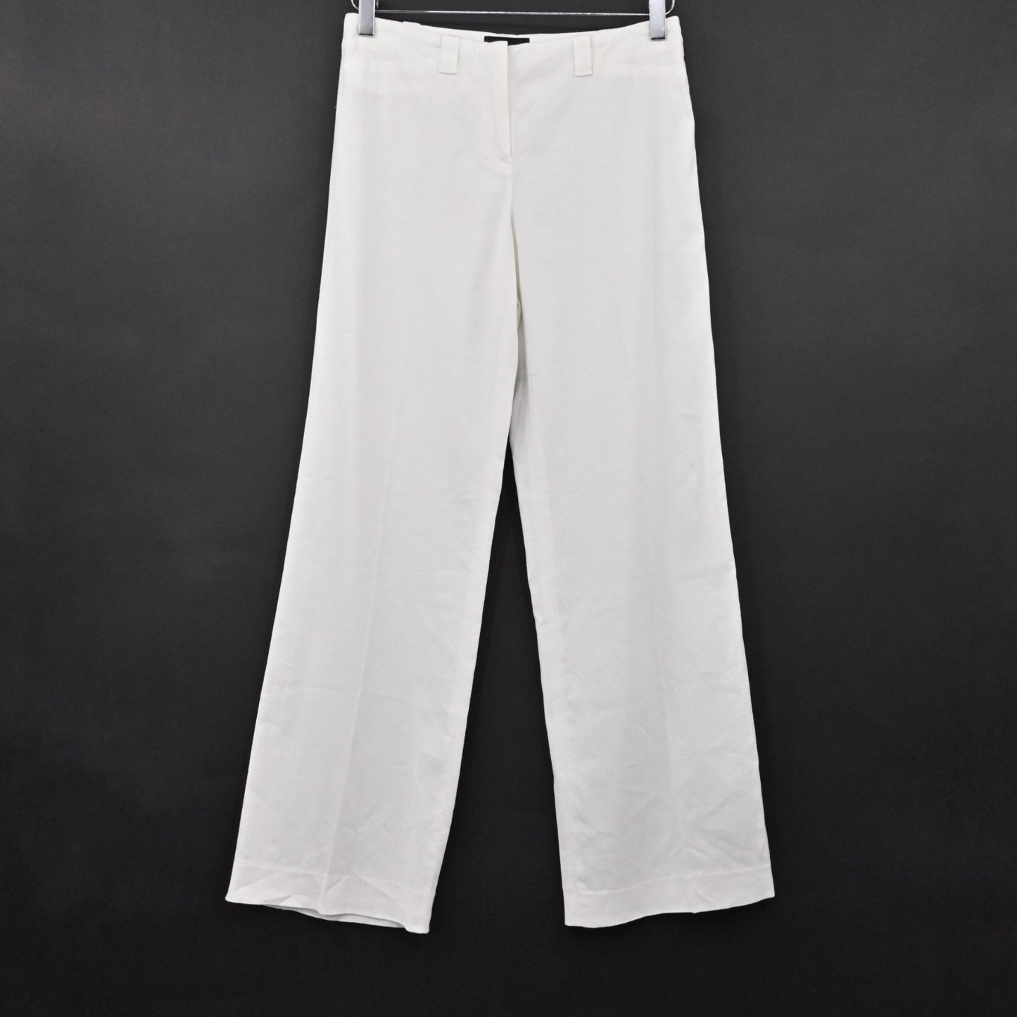 Vtg EMPORIO ARMANI Womens Pants Size 8 White Wide Leg Mid Rise Trousers Casual