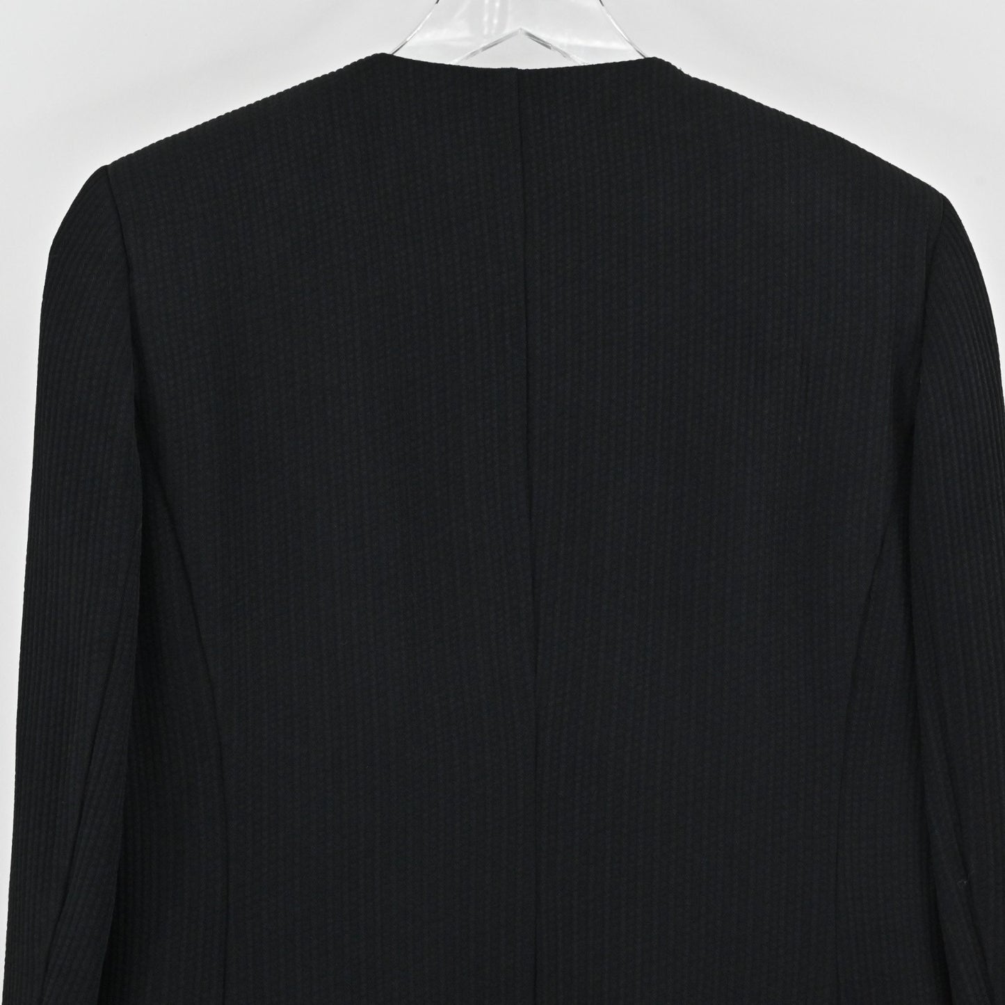 Emanuel Ungaro Womens Black Blazer Size 6 Single Breasted Collarless Jacket