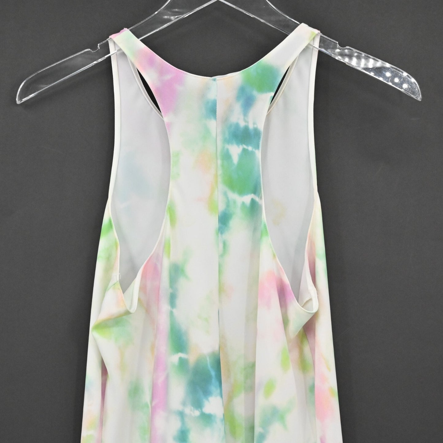 AMANDA UPRICHARD Tie Dye Dress Size M Pasadena Print Sleeveless Racerback Midi