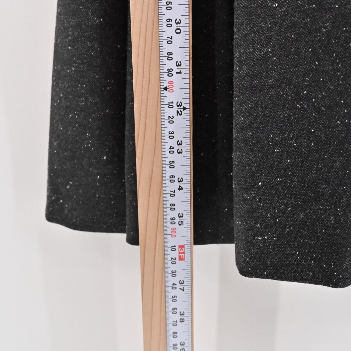 THEORY Dress Size 8 Seamed Sleeveless Melange Ponte Wool Blend Gray Pleated Mini