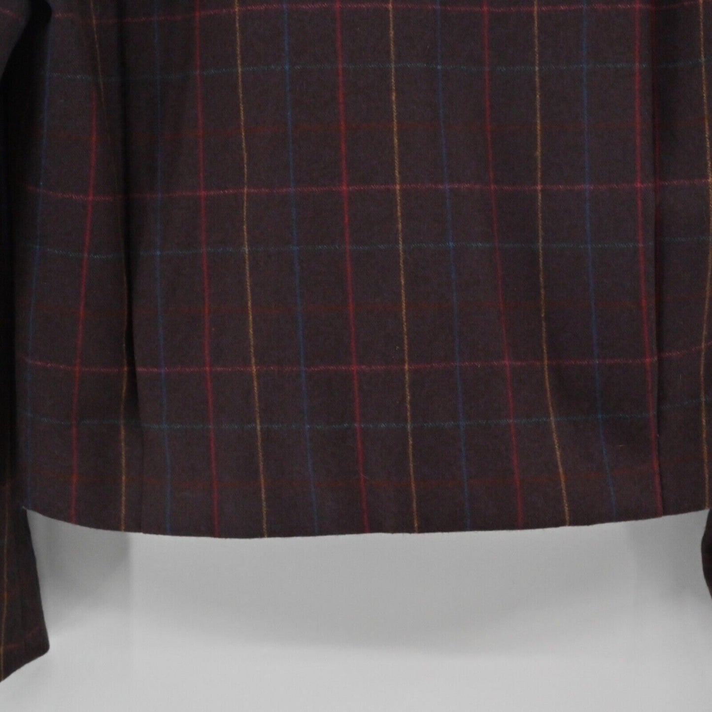 Vtg CARLISLE Blazer Womens Sz 6 Purple Windowpane Plaid Crop Double Breasted 80s