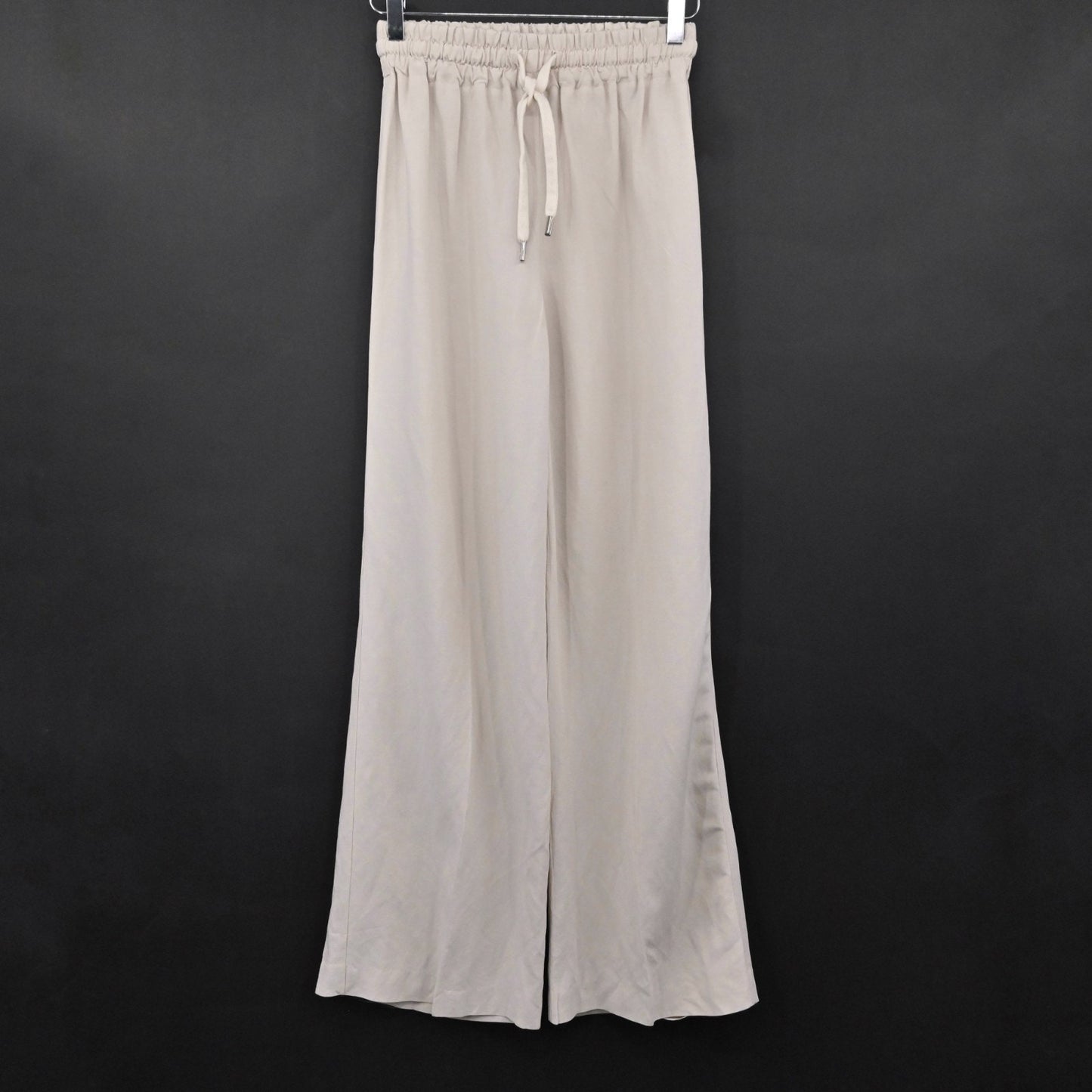 BARBARA ALVISI Womens Wide Leg Pants Size XS Linen Drawstring Minimalist Italy