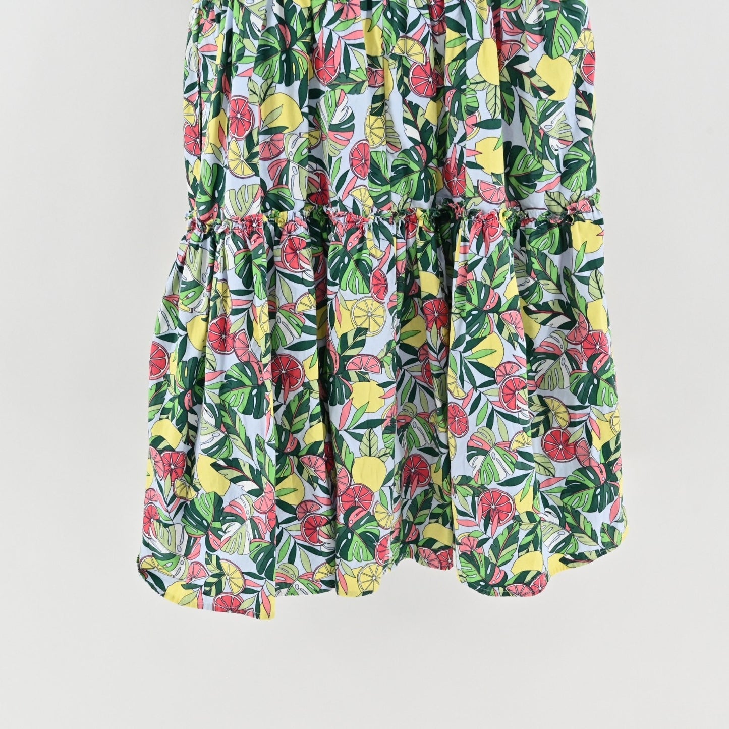 Eliza J Fruit Flutter Sleeve Fit Flare Dress Size 14 Lemon Square Neck Sundress