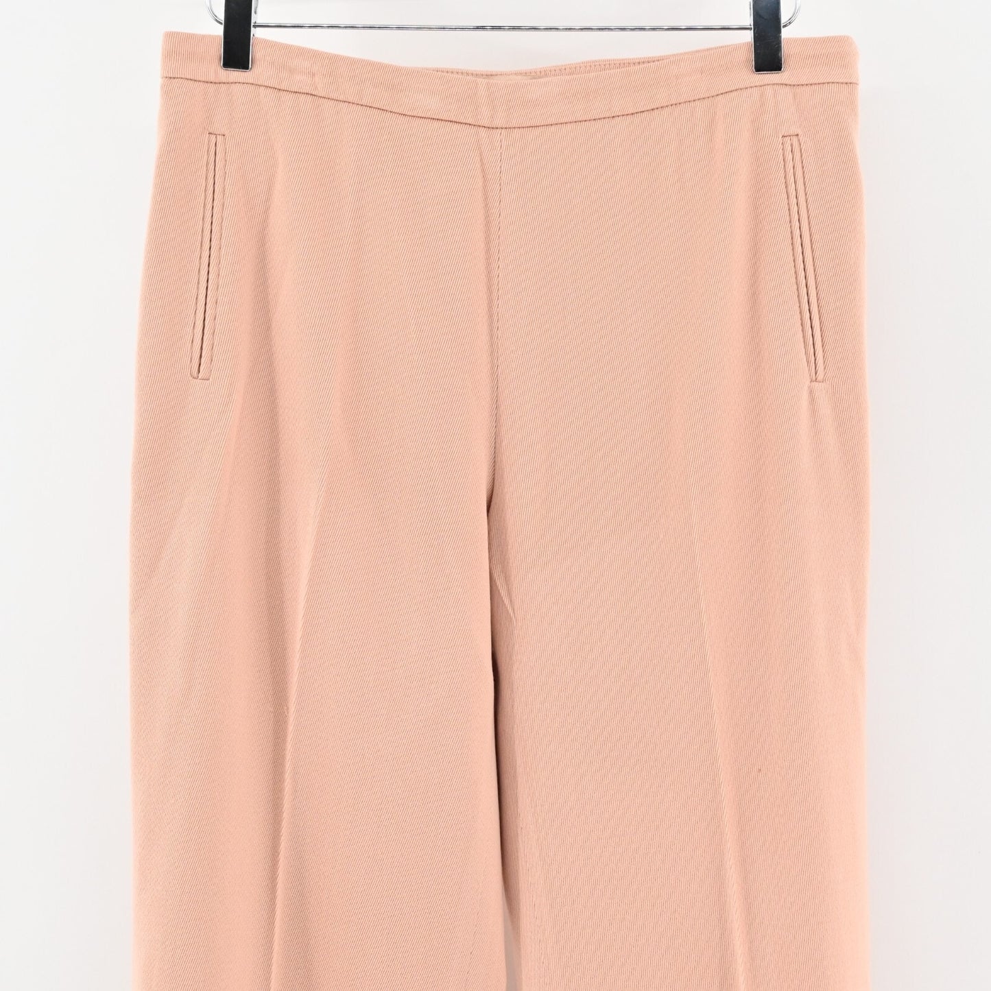 LUCA LUCA Pants Womens Size 44 Wool Solid Peach Cuffed Hem Relaxed Leg Trousers