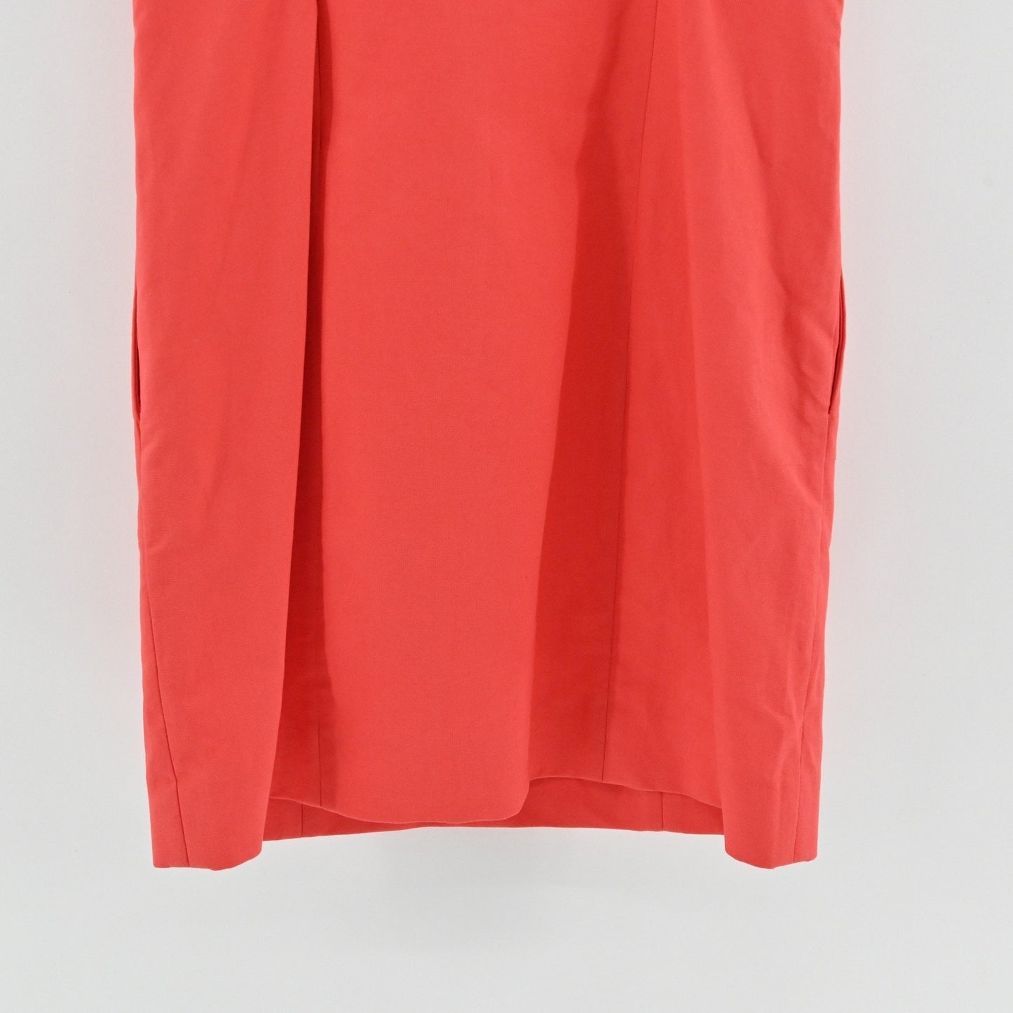 COS Womens Slim Fit Linen Cotton Dress Size 2 Sleeveless Red Minimalist Modern
