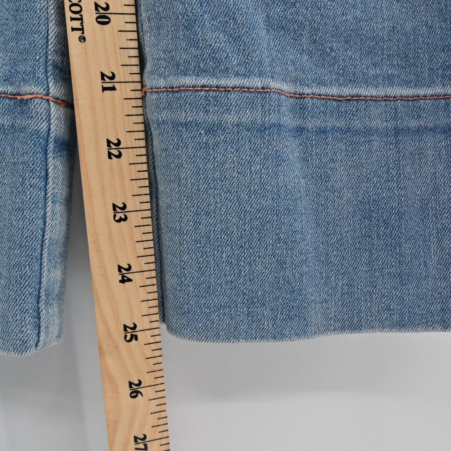 CURRENT ELLIOTT Jeans Womens 8 Braided High Waisted Cropped Blue Denim Western