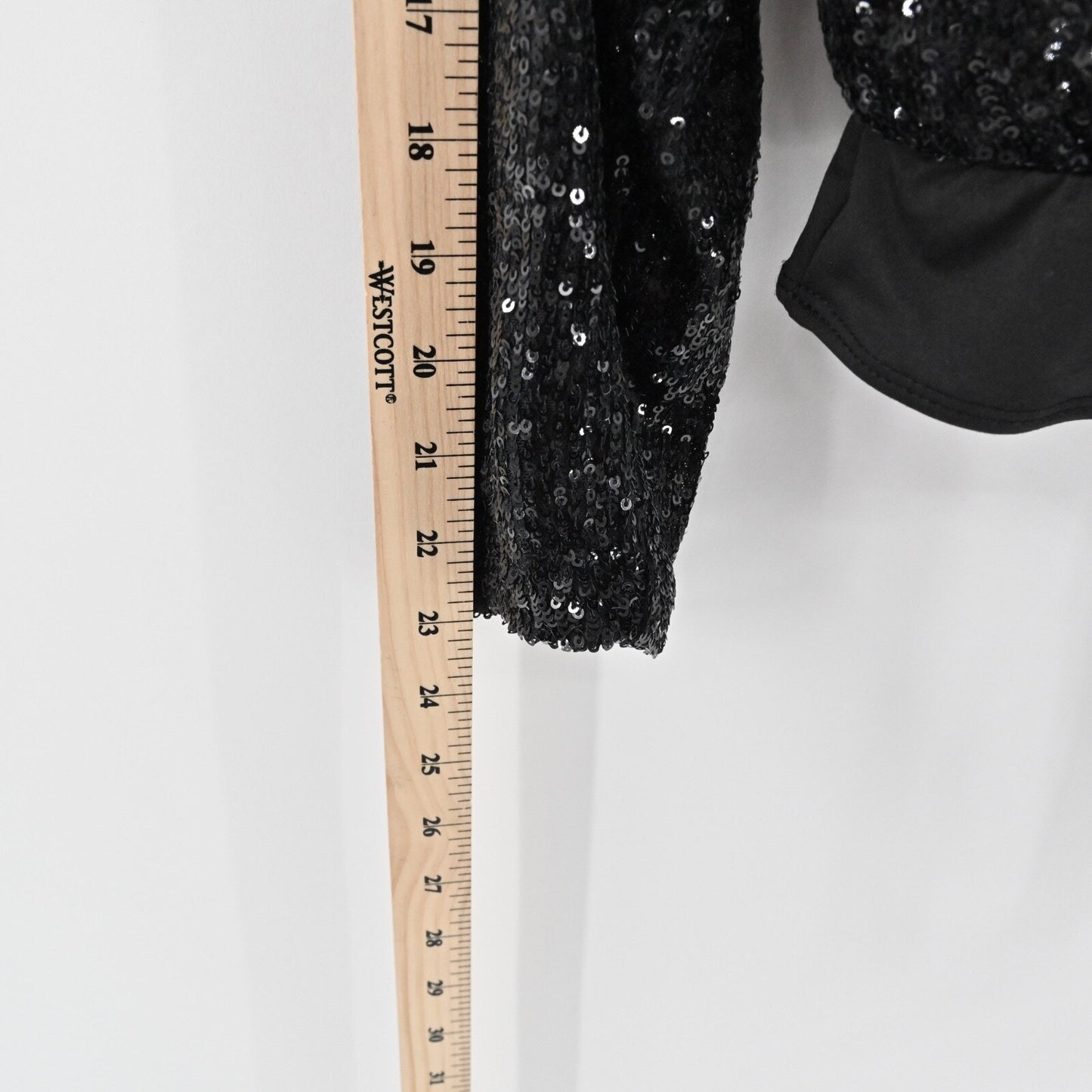 RACHEL ZOE Womens Sequin Bodysuit Size L Black V Neck Long Sleeve Glam Wrap Top
