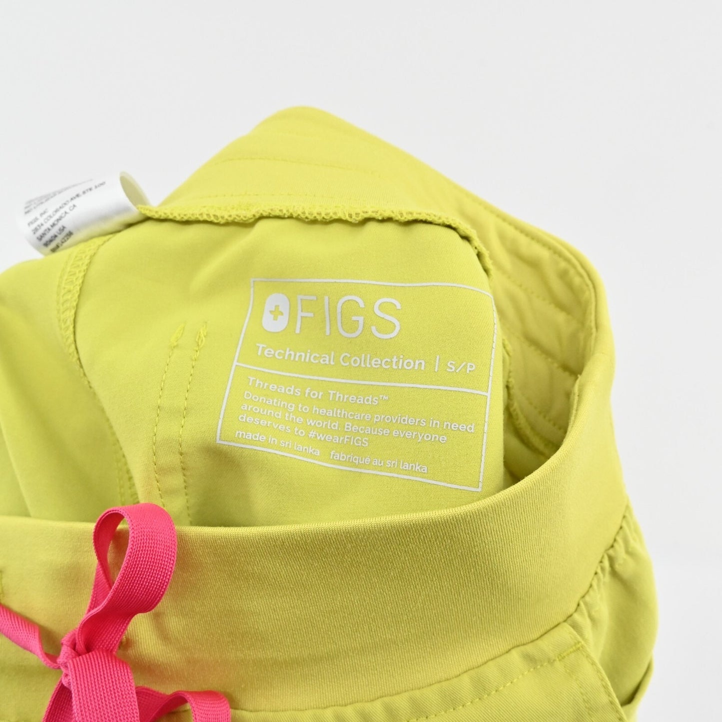 FIGS Womens Yola Limeade Scrubs Pants Size SP Yoga Pocket Technical Collection
