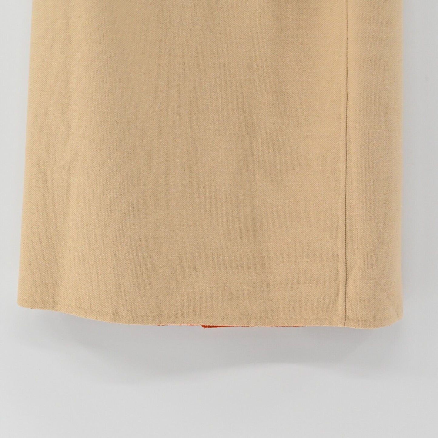 Vtg Reversible Skirt Womens Sz S Orange Tan Tweed Knee Length Wrap Retro 60s 70s
