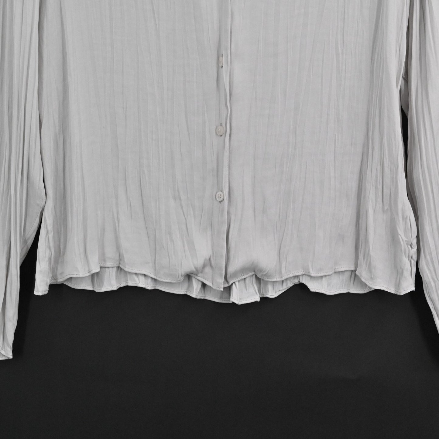JOIE Top Womens Size XS Light Gray VNeck Button Front Long Sleeve Blouse NEW