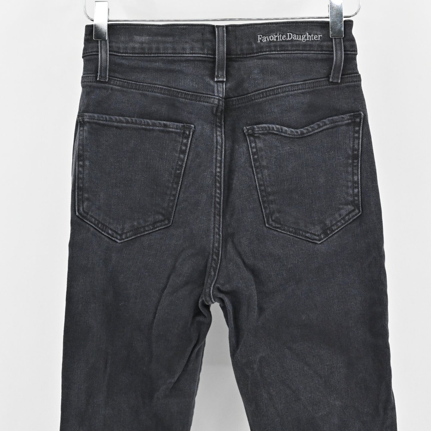 FAVORITE DAUGHTER Jeans Womens Sz 26 Black Valentina Tower Super High Rise FLAW
