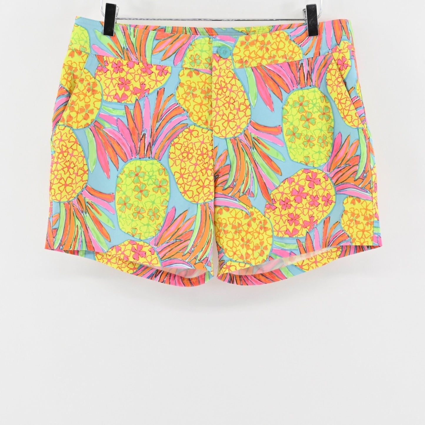 CHUBBIES Swim Trunks Mens Size M The Hooligans Multi Neon Pineapple Print Lined