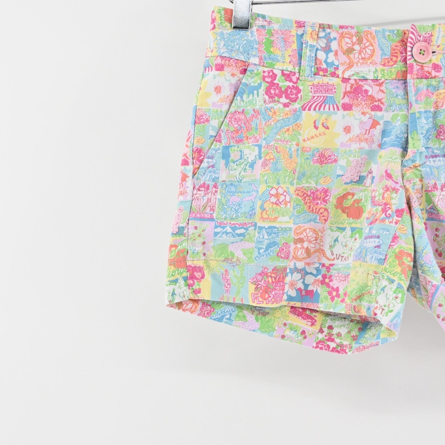 Lilly Pulitzer Womens Callahan Shorts Size 0 Pop Up State of Mind Patchwork